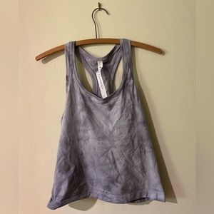 Lululemon Swiftly Tech Racerbank Tank 2.0 Race Length - Sz 8 - Gray - LIKE NEW